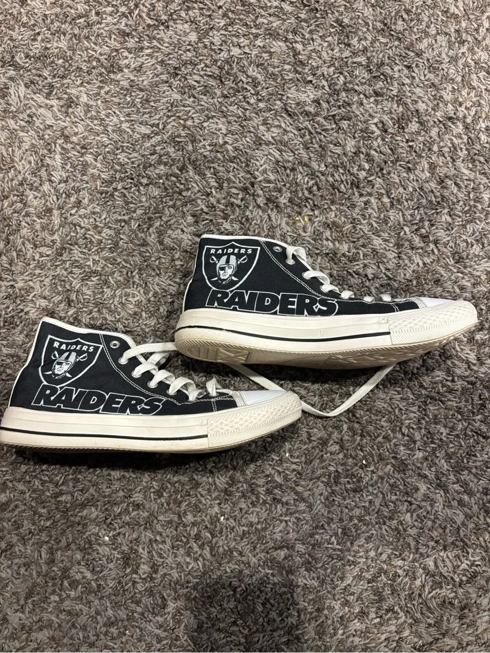 Raiders Black High-Top Sneakers